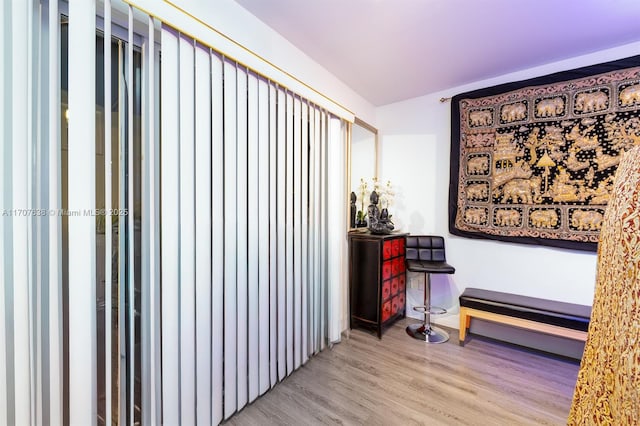 corridor featuring hardwood / wood-style floors