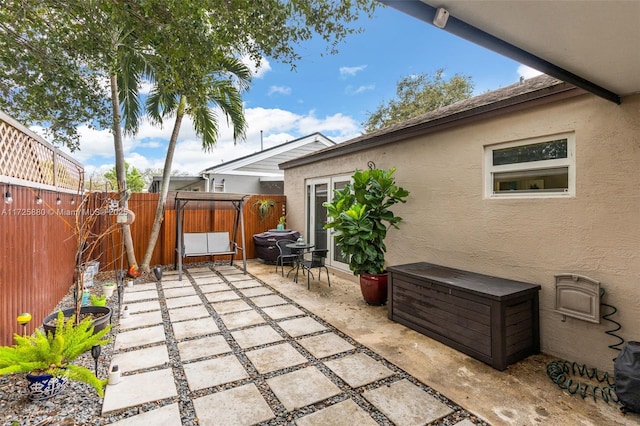 view of patio / terrace with a fenced backyard