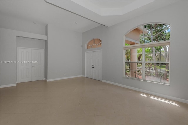 view of tiled spare room