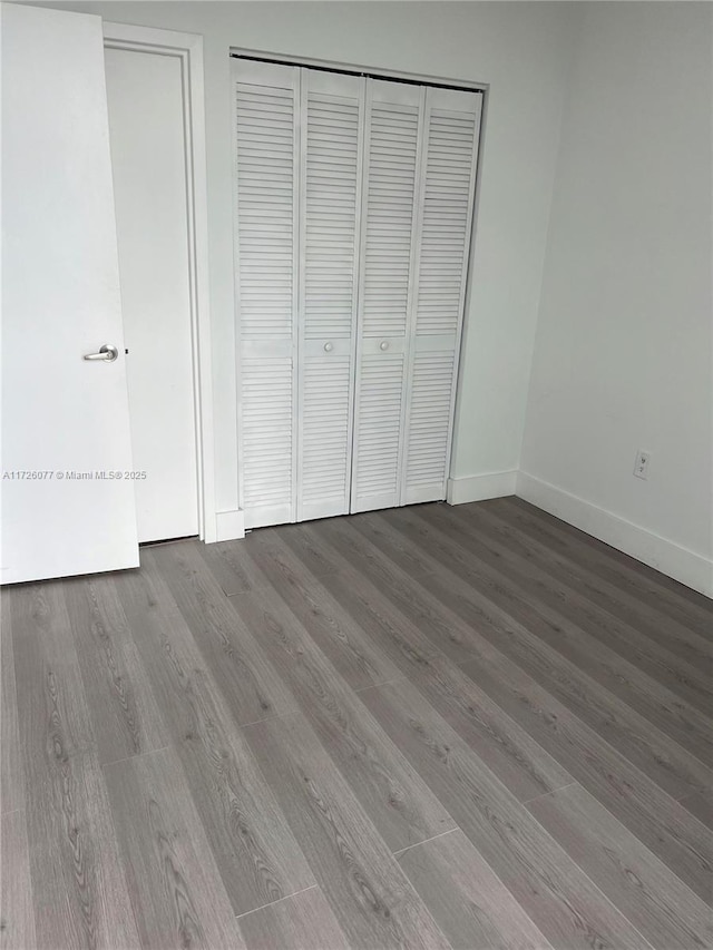 unfurnished bedroom featuring light hardwood / wood-style flooring