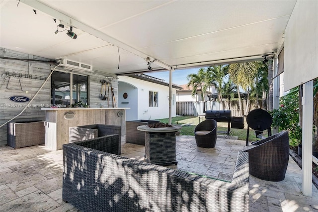18253 SW 152nd Pl, Miami, FL 33187 - view of patio / terrace with exterior bar and outdoor lounge area
