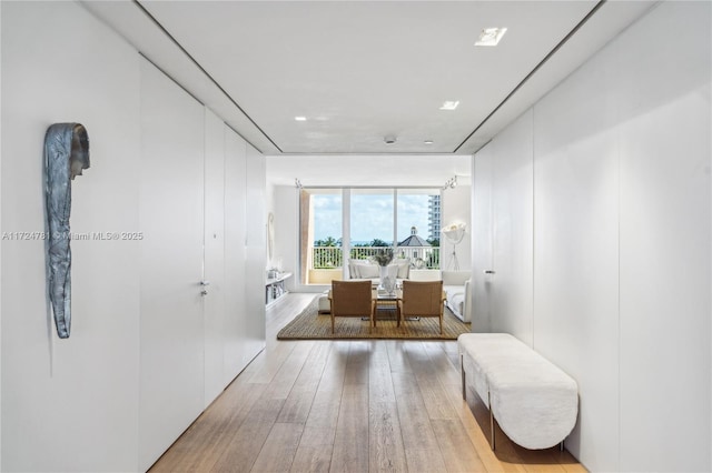 hallway featuring light hardwood / wood-style floors