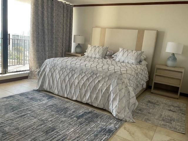 view of tiled bedroom