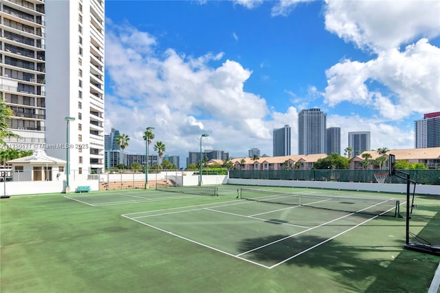 view of tennis court