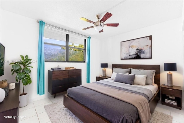 110 Lake Emerald Dr Unit 403, Oakland Park, FL 33309 - bedroom featuring light tile patterned floors and ceiling fan