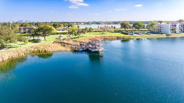 110 Lake Emerald Dr Unit 403, Oakland Park, FL 33309 - birds eye view of property with a water view