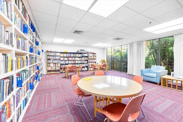 110 Lake Emerald Dr Unit 403, Oakland Park, FL 33309 - interior space featuring visible vents, carpet, and a drop ceiling