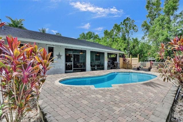 view of pool with a patio area