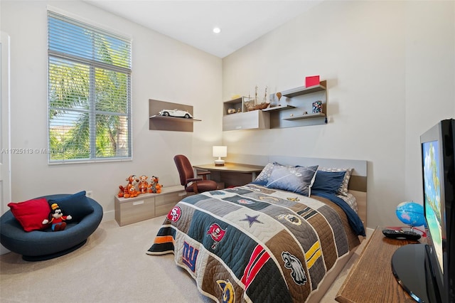 view of carpeted bedroom