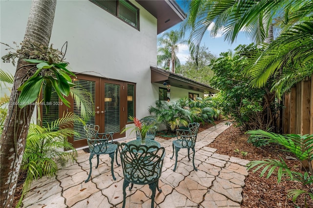 view of patio with french doors