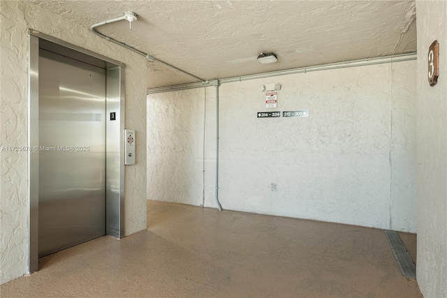 interior space with elevator