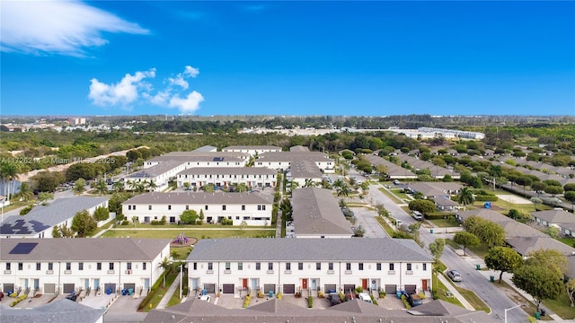 bird's eye view with a residential view