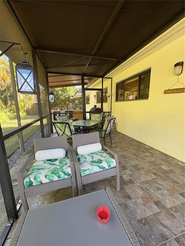 view of sunroom / solarium