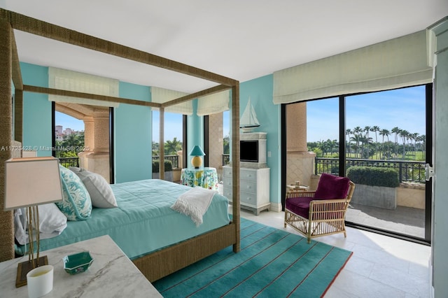 bedroom with access to outside