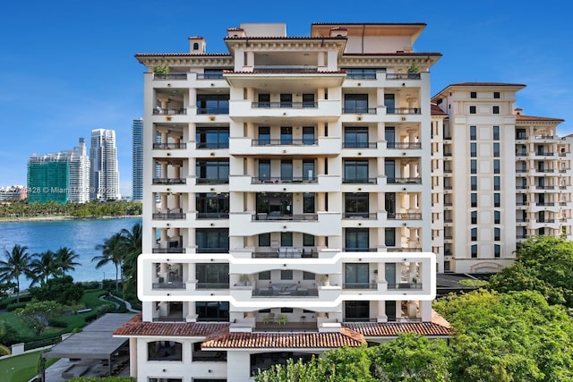 view of property featuring a water view