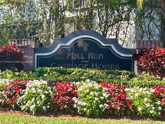 view of community sign