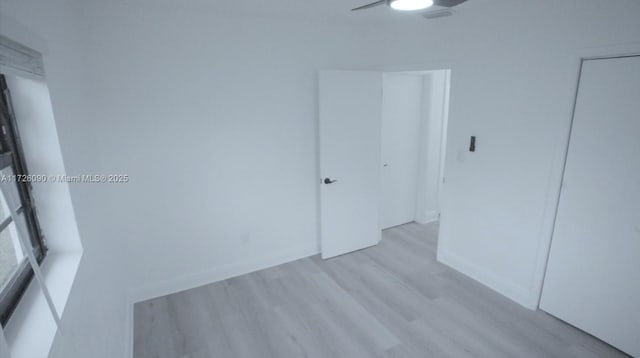 empty room featuring light hardwood / wood-style flooring