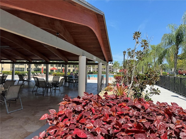 view of property's community with a pool