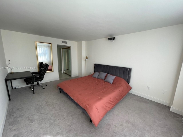 view of carpeted bedroom