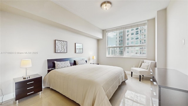 view of tiled bedroom