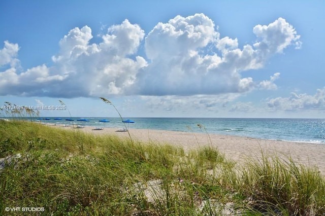 property view of water with a view of the beach