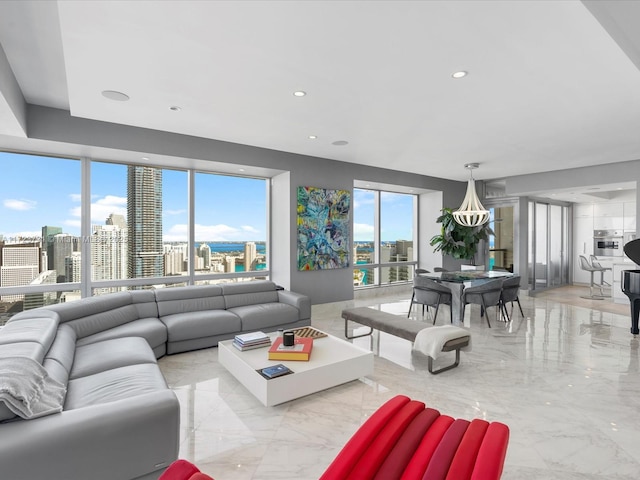 living room with a healthy amount of sunlight