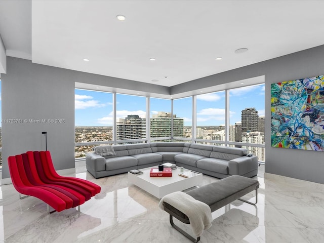 living room with a healthy amount of sunlight