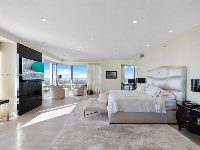 bedroom featuring light wood-type flooring