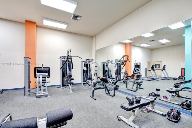 view of exercise room