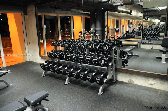 view of exercise room