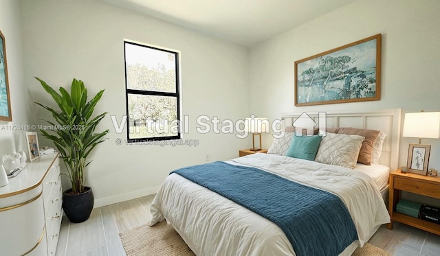 bedroom featuring light wood-type flooring