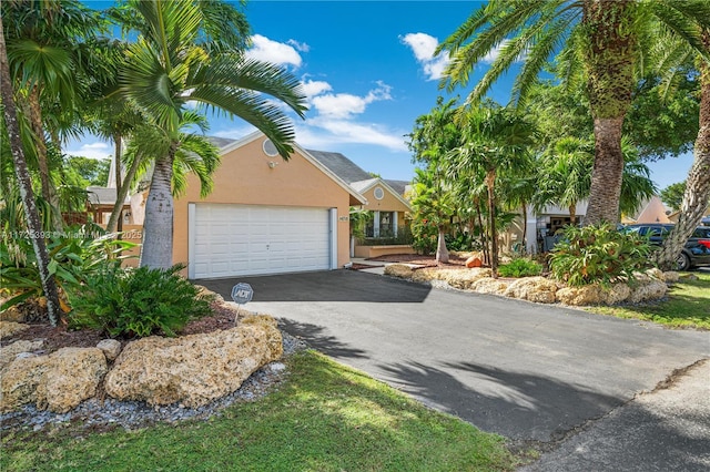 view of front of home featuring a garage