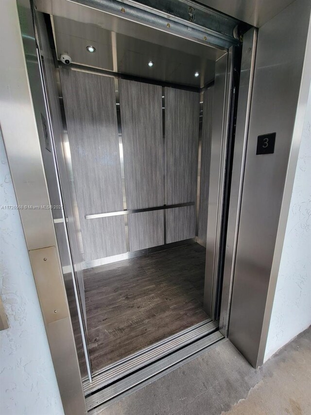 closet featuring elevator