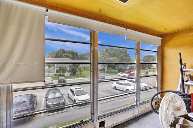 view of sunroom