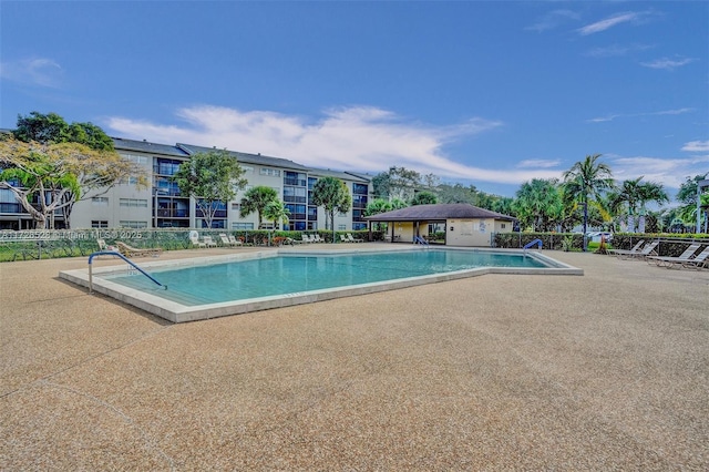 view of pool with a patio