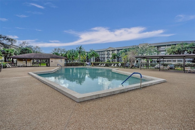 view of pool featuring a patio area