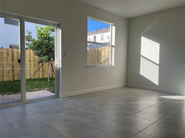 view of tiled empty room