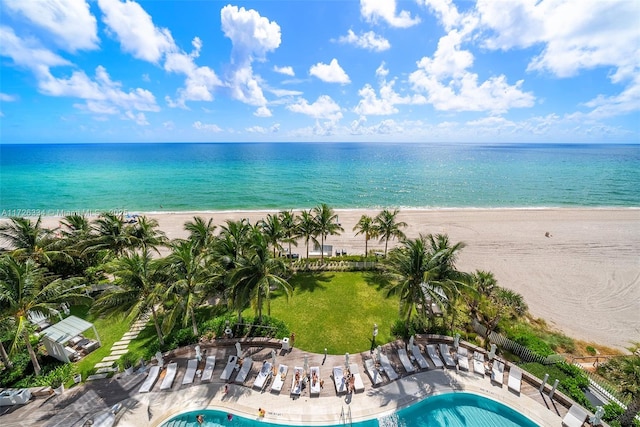 water view with a beach view