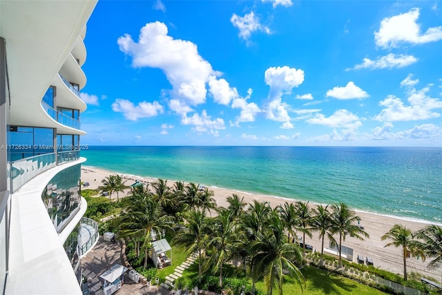 property view of water with a view of the beach