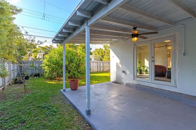 view of patio with french doors