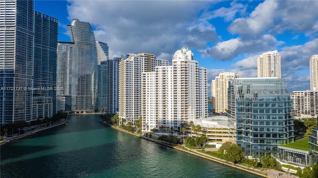 view of city featuring a water view