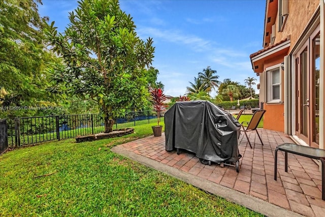 view of yard featuring a patio