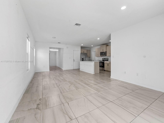 view of unfurnished living room