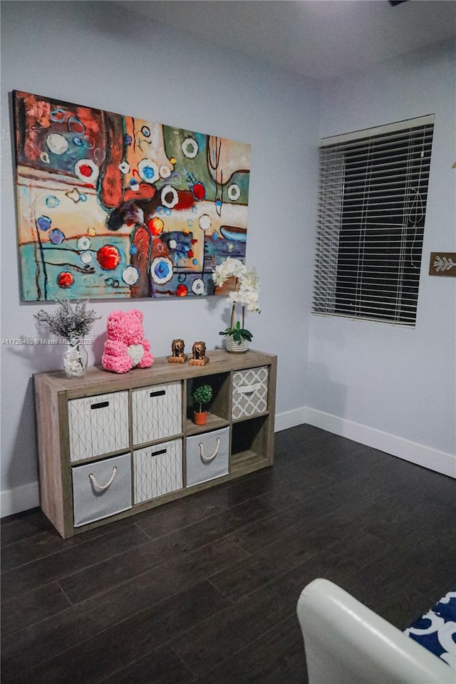 interior details with hardwood / wood-style flooring