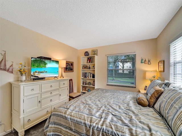 bedroom featuring a textured ceiling