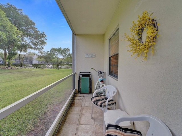 view of sunroom