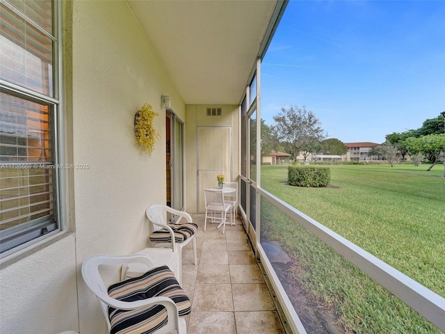 view of sunroom