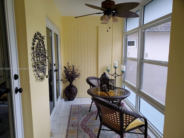 view of sunroom