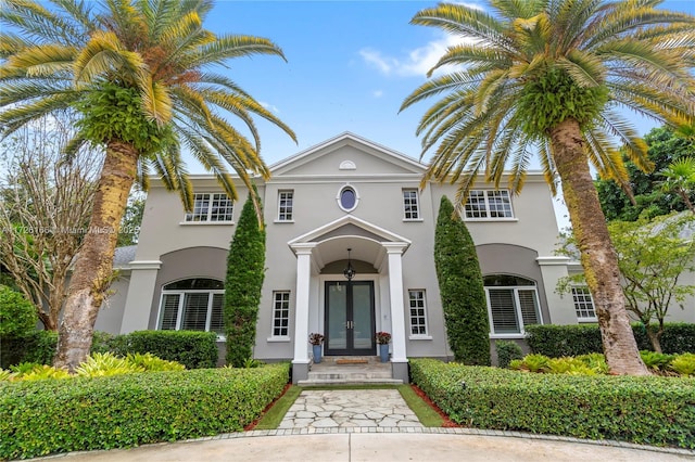 view of front of home with french doors