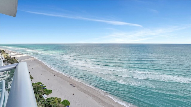 water view with a view of the beach